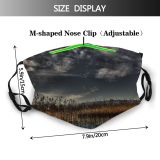 yanfind Cloud Lake Landscape Sky Reflection Tree Natural Marsh Atmospheric Ohrid Clouds Dust Washable Reusable Filter and Reusable Mouth Warm Windproof Cotton Face
