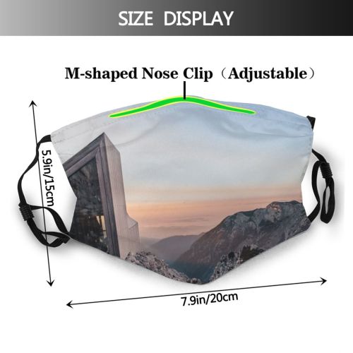 yanfind Infrastructure Structure Depth Focus Field Dawn Mountain Slopes Clouds Architectural Altitude Mountains Dust Washable Reusable Filter and Reusable Mouth Warm Windproof Cotton Face