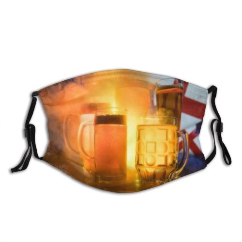 yanfind Champion Brewery Bar Football Ball Glass Alcohol Beverage Celebration Final Stadium Win Dust Washable Reusable Filter and Reusable Mouth Warm Windproof Cotton Face