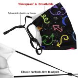 yanfind Abstract Isolated Cute Seamless Doodle Vintage Ornament Direction Design Archery Bow Art Dust Washable Reusable Filter and Reusable Mouth Warm Windproof Cotton Face