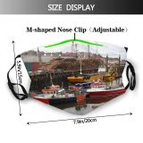 yanfind Marina Watercraft Harbor Fishing Transportation Sea Sky Harbour Trawler Vehicle Docks Vessel Dust Washable Reusable Filter and Reusable Mouth Warm Windproof Cotton Face