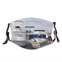 yanfind Harbor Vehicle Vessel Port Motor Sea Boat Harbour Ship Fishing Marina Watercraft Dust Washable Reusable Filter and Reusable Mouth Warm Windproof Cotton Face