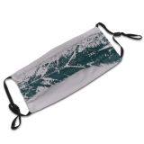 yanfind Ice Glacier Lake Daylight Frost Reflections Sight Mountain Icy Clouds Frozen Scenery Dust Washable Reusable Filter and Reusable Mouth Warm Windproof Cotton Face