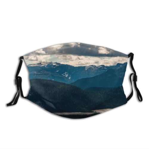 yanfind Range Landscape Vancouver Tranquility Island Peak Scene Snow Snowcapped Sky Scenics Idyllic Dust Washable Reusable Filter and Reusable Mouth Warm Windproof Cotton Face