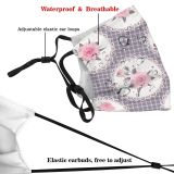 yanfind Chil Doily Bloom Spring Lace Fabric Bouquet Pastel Texture Abstract Tile Rosebud Dust Washable Reusable Filter and Reusable Mouth Warm Windproof Cotton Face