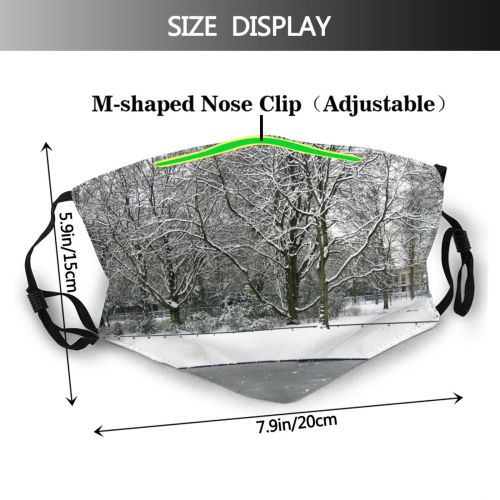 yanfind Winter Winter Woody Plant Ice Branch Snow Holland Tree Road Season Plant Dust Washable Reusable Filter and Reusable Mouth Warm Windproof Cotton Face