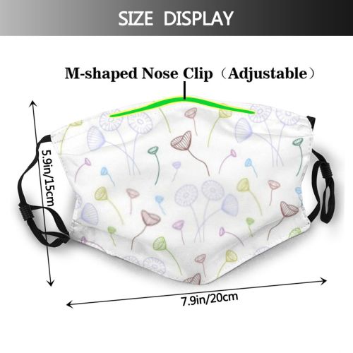 yanfind Abstract Cute Seamless Summer Design Art Decoration Celebration Decorative Happy Texture Cartoon Dust Washable Reusable Filter and Reusable Mouth Warm Windproof Cotton Face