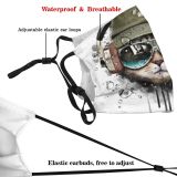 yanfind Canvas Awesome Watercolor Phone Isolated Grunge Song Little Hipster Art Cat Helmet Dust Washable Reusable Filter and Reusable Mouth Warm Windproof Cotton Face