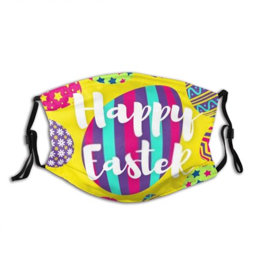 yanfind Calligraphy Isolated Decor Cute Fantasy Easter Colorful Trendy Whimsical Doodle Ornament Offer Dust Washable Reusable Filter and Reusable Mouth Warm Windproof Cotton Face