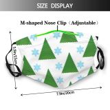 yanfind Abstract Isolated Snow Christmas Cute Xmas Seamless Winter Year Celebrate Snowflake Simple Dust Washable Reusable Filter and Reusable Mouth Warm Windproof Cotton Face