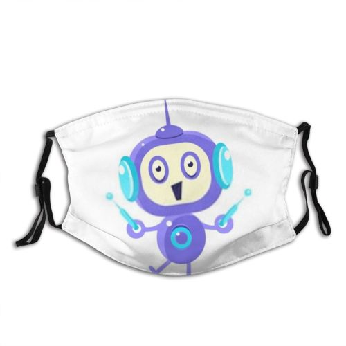 yanfind Isolated Cute Smiling Stick Big Humanized Cosmic Humanoid Calm Simple Technology Design Dust Washable Reusable Filter and Reusable Mouth Warm Windproof Cotton Face