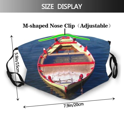 yanfind Dinghy Vehicle Boating Sun Boats Sea Boat Reflection Watercraft Beach Vacation Supplies Dust Washable Reusable Filter and Reusable Mouth Warm Windproof Cotton Face