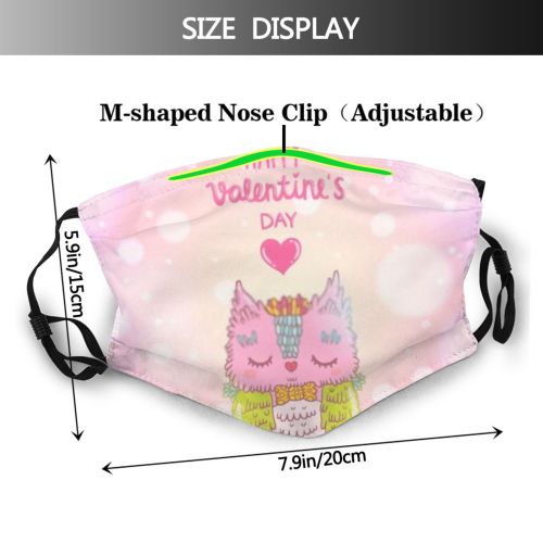 yanfind February Romance Wishes Bird Lights Cute Mascot Wildlife Doodle Baby Design Beautiful Dust Washable Reusable Filter and Reusable Mouth Warm Windproof Cotton Face