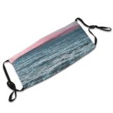 yanfind Idyllic Shore Seaside Dawn Twilight Waves Sea Clouds Beach Tranquil Dramatic Scenery Dust Washable Reusable Filter and Reusable Mouth Warm Windproof Cotton Face
