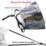 yanfind Lac Trekking Tarn Hiking Blanc Highland Outdoor Mountainous Blanc Sky Mountain Lake Dust Washable Reusable Filter and Reusable Mouth Warm Windproof Cotton Face