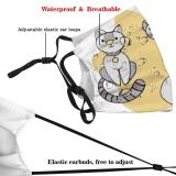 yanfind Isolated Smile Lovely Striped Cat Kitty Cute Pet Funny Kitten Cartoon Dust Washable Reusable Filter and Reusable Mouth Warm Windproof Cotton Face