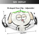 yanfind Free Artwork Cute Dog Doodle Quirky Pet Art Retro Freehand Drawn Bored Dust Washable Reusable Filter and Reusable Mouth Warm Windproof Cotton Face