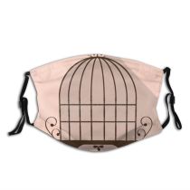 yanfind Birdcage Lovely Bird Picture Closed Cage Swirl Cute Captivity Feather Old Interior Dust Washable Reusable Filter and Reusable Mouth Warm Windproof Cotton Face