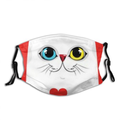 yanfind Canvas Fashion Little Cat Meow Comic Cute Flowers Posing Baby Charming Beautiful Dust Washable Reusable Filter and Reusable Mouth Warm Windproof Cotton Face