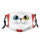 yanfind Canvas Fashion Little Cat Meow Comic Cute Flowers Posing Baby Charming Beautiful Dust Washable Reusable Filter and Reusable Mouth Warm Windproof Cotton Face