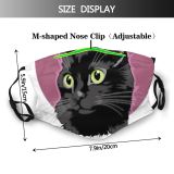 yanfind Isolated Clipart Cat Kitty Cute Lonely Design Face Pet Love Art Heart Dust Washable Reusable Filter and Reusable Mouth Warm Windproof Cotton Face