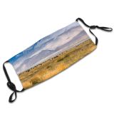 yanfind Grass Pamir Sand K Snowcapped Road Cloud Travel Alai Karakoram Geographical Dune Dust Washable Reusable Filter and Reusable Mouth Warm Windproof Cotton Face