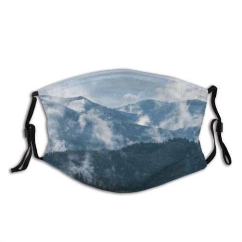 yanfind Heritage Range Landscape  Tranquiy UNESCO Tree Tennessee Scene Forest Southern Mountains Dust Washable Reusable Filter and Reusable Mouth Warm Windproof Cotton Face