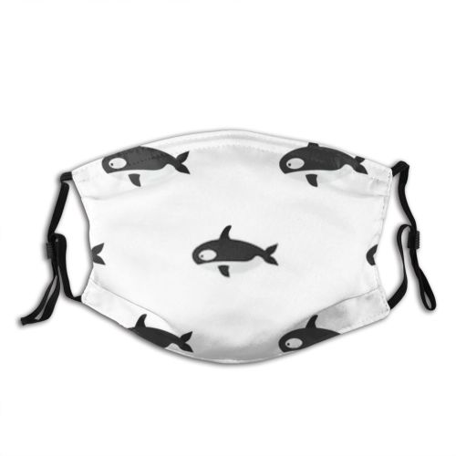 yanfind Isolated Cute Simple Park Predator Whale Wild Ocean Funny Grampus Cartoon Fin Dust Washable Reusable Filter and Reusable Mouth Warm Windproof Cotton Face