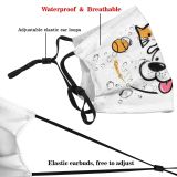 yanfind Isolated Smile Young Cat Cute Cheerful Baby Design Pet Art Tail Happy Dust Washable Reusable Filter and Reusable Mouth Warm Windproof Cotton Face