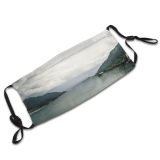 yanfind Lake Daylight Clouds River Island Mountains Austria Grass Trees Hills Outdoors Sky Dust Washable Reusable Filter and Reusable Mouth Warm Windproof Cotton Face