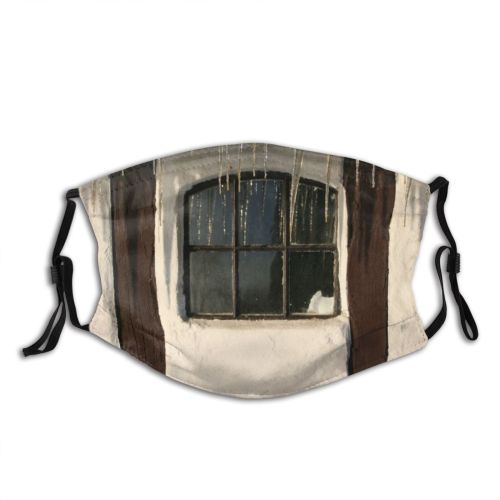 yanfind Thatched Winter Icicle Window Ice Ice Winter Freezing Icicle Snow Dog Roof Dust Washable Reusable Filter and Reusable Mouth Warm Windproof Cotton Face