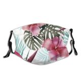 yanfind Blossom Spring Flower Fashion Hibiscus Aloha Trendy Garden Vintage Flora Flourish Vibrant Dust Washable Reusable Filter and Reusable Mouth Warm Windproof Cotton Face