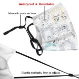 yanfind Isolated Smile Beard Young Fashion Teenager Comic Cute Laugh Perfect Female Glasses Dust Washable Reusable Filter and Reusable Mouth Warm Windproof Cotton Face