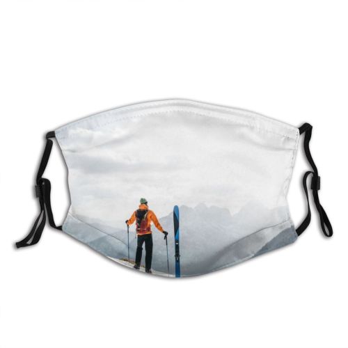 yanfind Ice Ski Sport Slope Alps Hill Tourist Landscape Frozen Lifestyles Peak Pursuit Dust Washable Reusable Filter and Reusable Mouth Warm Windproof Cotton Face