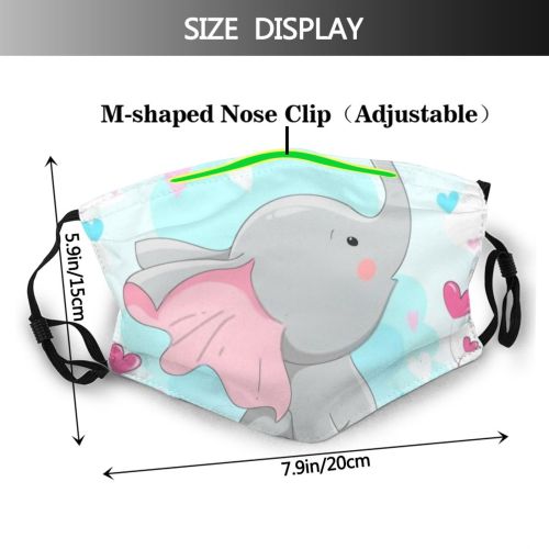 yanfind Childish Fun Valentines Isolated Beautiful Child Little Postcard Printable Adorable Baby Girlish Dust Washable Reusable Filter and Reusable Mouth Warm Windproof Cotton Face