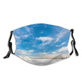yanfind Ice Dramatic Sunset  Landscape Waterfront Romantic Tranquiy Built Rural Scene Night Dust Washable Reusable Filter and Reusable Mouth Warm Windproof Cotton Face
