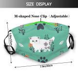 yanfind Garden Fur Young Cat Kitty Cute Seamless Doodle Baby Design Face Pet Dust Washable Reusable Filter and Reusable Mouth Warm Windproof Cotton Face