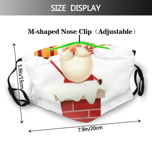 yanfind Isolated Santa Beard Snow Roof Christmas Cute Box Winter Present Year Chimney Dust Washable Reusable Filter and Reusable Mouth Warm Windproof Cotton Face