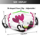yanfind Abstract Isolated Cat Cute Fauna Design Pet Raster Eyes Love Humorous Romantic Dust Washable Reusable Filter and Reusable Mouth Warm Windproof Cotton Face