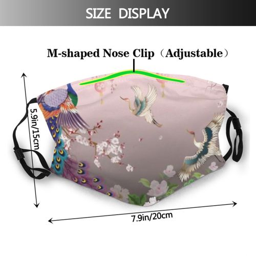 yanfind  Spring Flower Fashion Vintage  Flora Romantic Watercolor Plant Retro Tropical Dust Washable Reusable Filter and Reusable Mouth Warm Windproof Cotton Face