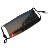 yanfind Sun Afterglow Cloud Sunset Sky Night Horizon Architecture Morning Patern Afternoon Reflection Dust Washable Reusable Filter and Reusable Mouth Warm Windproof Cotton Face