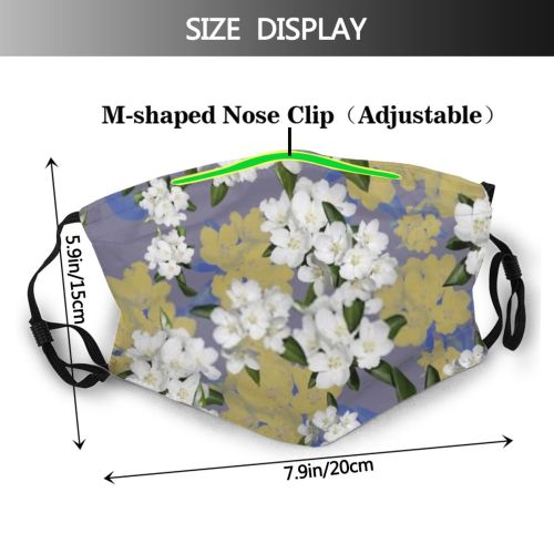 yanfind Blossom Spring Feminine Blooming Drawn Surf Traditional Watercolor Tropical Apparel Chinese Cherries Dust Washable Reusable Filter and Reusable Mouth Warm Windproof Cotton Face