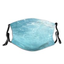yanfind Texture Teal Sea Sky Aqua Light Underwater Bubbles Azure Daytime Turquoise Dust Washable Reusable Filter and Reusable Mouth Warm Windproof Cotton Face
