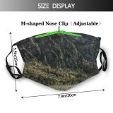 yanfind Idyllic Lake Mountain Daytime Coniferous Tranquil Scenery Mountains Peak Cliff Trees Outdoors Dust Washable Reusable Filter and Reusable Mouth Warm Windproof Cotton Face