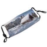 yanfind Country Ski Ice Sport Frost Wood Cabin Skating Landscape Frozen Resort Rink Dust Washable Reusable Filter and Reusable Mouth Warm Windproof Cotton Face