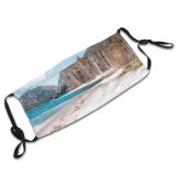 yanfind Idyllic Lake Pine Evergreen Tranquil Scenery Mountains Bare Trees Outdoors Wilderness Lakeside Dust Washable Reusable Filter and Reusable Mouth Warm Windproof Cotton Face