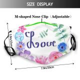 yanfind Abstract Garden Lovely Fashion Flora Cute Seamless Colorful Summer Aquarelle Vintage Caligraphy Dust Washable Reusable Filter and Reusable Mouth Warm Windproof Cotton Face