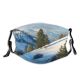 yanfind Idaho Tree Wilderness Tree Snow Deer Scenery Doe Comp Mountains Scenic Mountainous Dust Washable Reusable Filter and Reusable Mouth Warm Windproof Cotton Face