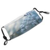 yanfind Ice Frost Dry Landscape Frozen Tree Freshness Snow Branch Wildflower Abstract Flower Dust Washable Reusable Filter and Reusable Mouth Warm Windproof Cotton Face