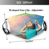 yanfind Caucasian Sky Goggles Rays Fashion Big Beam Happiness Fun Vintage Grass Female Dust Washable Reusable Filter and Reusable Mouth Warm Windproof Cotton Face